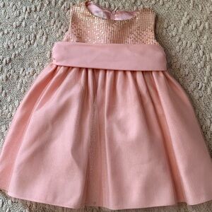 🌲Cinderella pink dress with gold sequin bodice